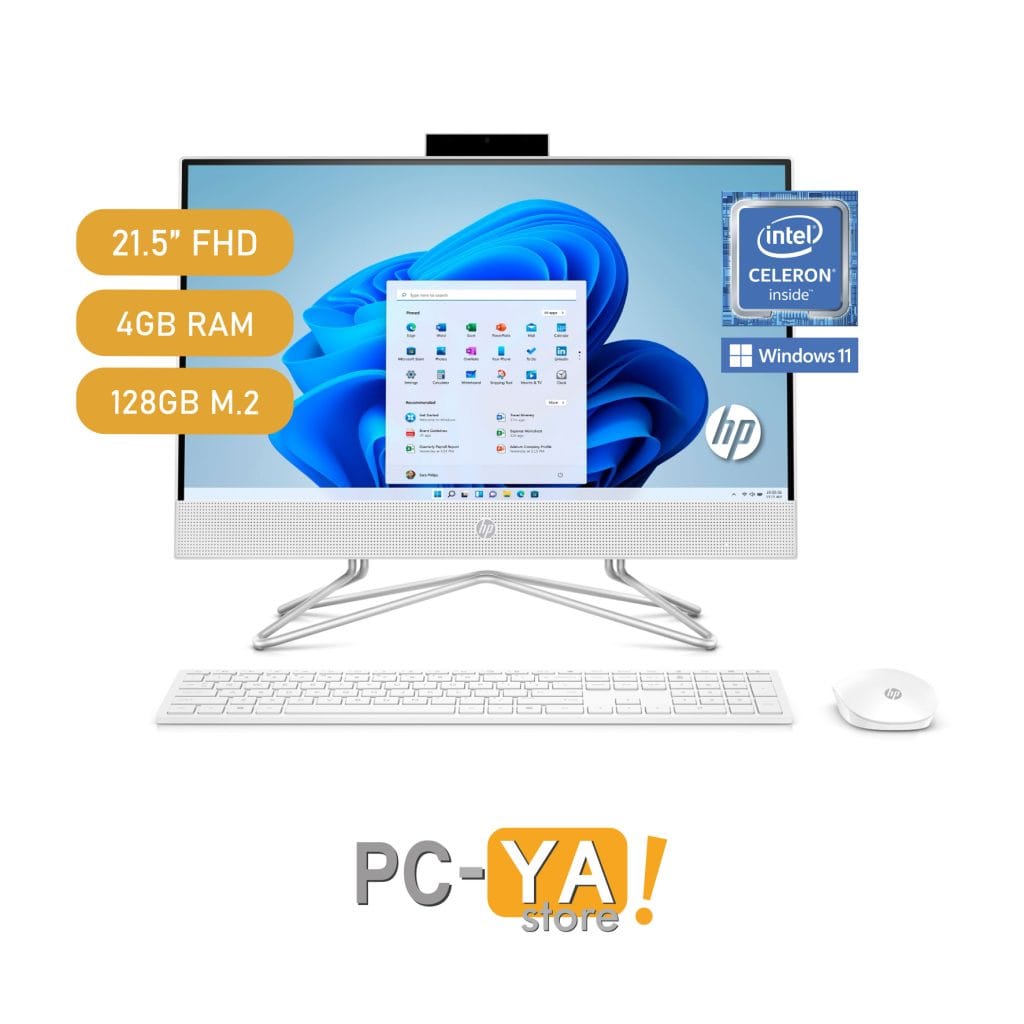 TODO EN UNO HP 22dd0524la Intel Celeron J4025 2 GHz,2.9 GHz, FHD 21.5