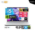 LAPTOP GIGABYTE AERO 14 OLED Core i5-12500H  16GB DDR5 5200/ 1TB Gen4  RTX4050 6GB 14" QHD 90Hz Windows11 Home