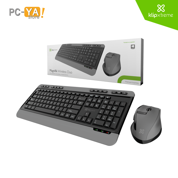 KIT TECLADO + MOUSE PREMIUM KLIP XTREME MAGNIFIK INALAMBRICO DUO KBK-520