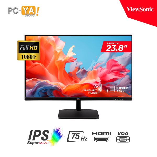 MONITOR VIEWSONIC LED VA2435-H IPS 23.8" 1920 x 1080 75Hz HDMI VGA Negro