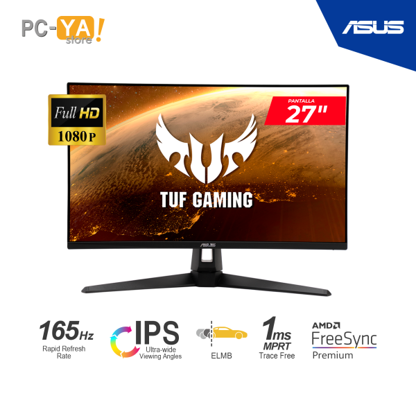 Monitor ASUS TUF Gaming VG279Q1A 27" FHD IPS 165Hz HDMIx2/DPx1/Auricularx1/Parlantes(2Wx2)