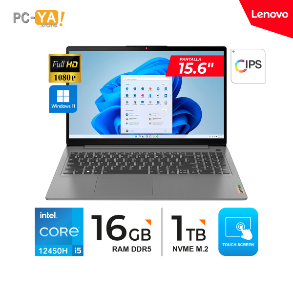 LAPTOP LENOVO IdeaPad Slim 3 15.6" FHD IPS Core i5-12450H 2.0/4.4GHz 16GB LPDDR5 1TB TOUCH WINDOWS 11
