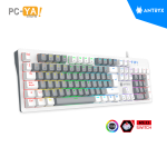 TECLADO MECANICO ANTRYX MK860L WHITE & GRAY RED SWITCH