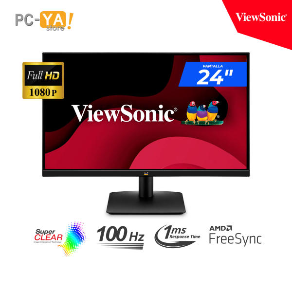 MONITOR VIEWSONIC VA2433-H 24" Full HD 1920x1080 100Hz 1Ms AMD FreeSync HDMI VGA NEGRO
