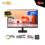 MONITOR LG 27MS500-B 27" FHD IPS (1920x1080) 100HZ 5ms HDMI x2  Headphones-Out x1