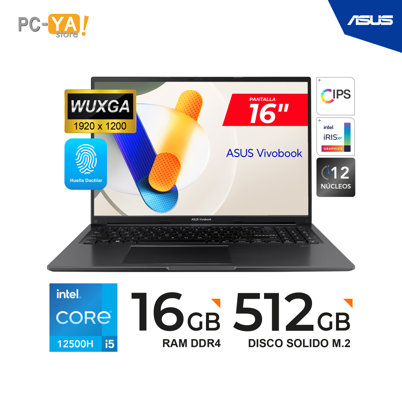 Asus VivoBook X1605ZA-MB399W 16 Core i3 1.2 GHz - Back Market