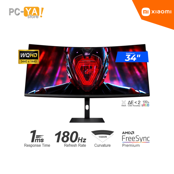 MONITOR XIAOMI G34WQi 34" CURVO WQHD 3440x1440 180HZ 1MS FREESYNC PREMIUM