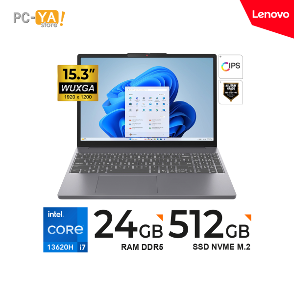 Laptop Lenovo Core I7-13620H Ideapad Slim 3 15IRH10 Pantalla 15.3" WUXGA (1920 x 1200) 24GB DDR5  SSD 512GB No Incluye Sistema Operativo.