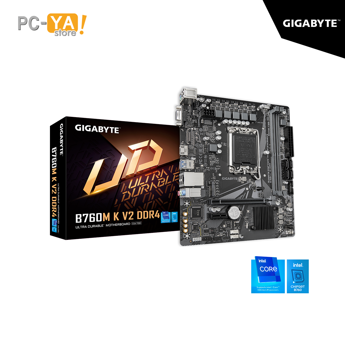 B760M-K-V2-DDR4 PLACA GIGABYTE B760M K V2 DDR4 Chipset Intel B760 LGA1700 2DDR4 HDMI D-Sub Micro-ATX - Imagen 1
