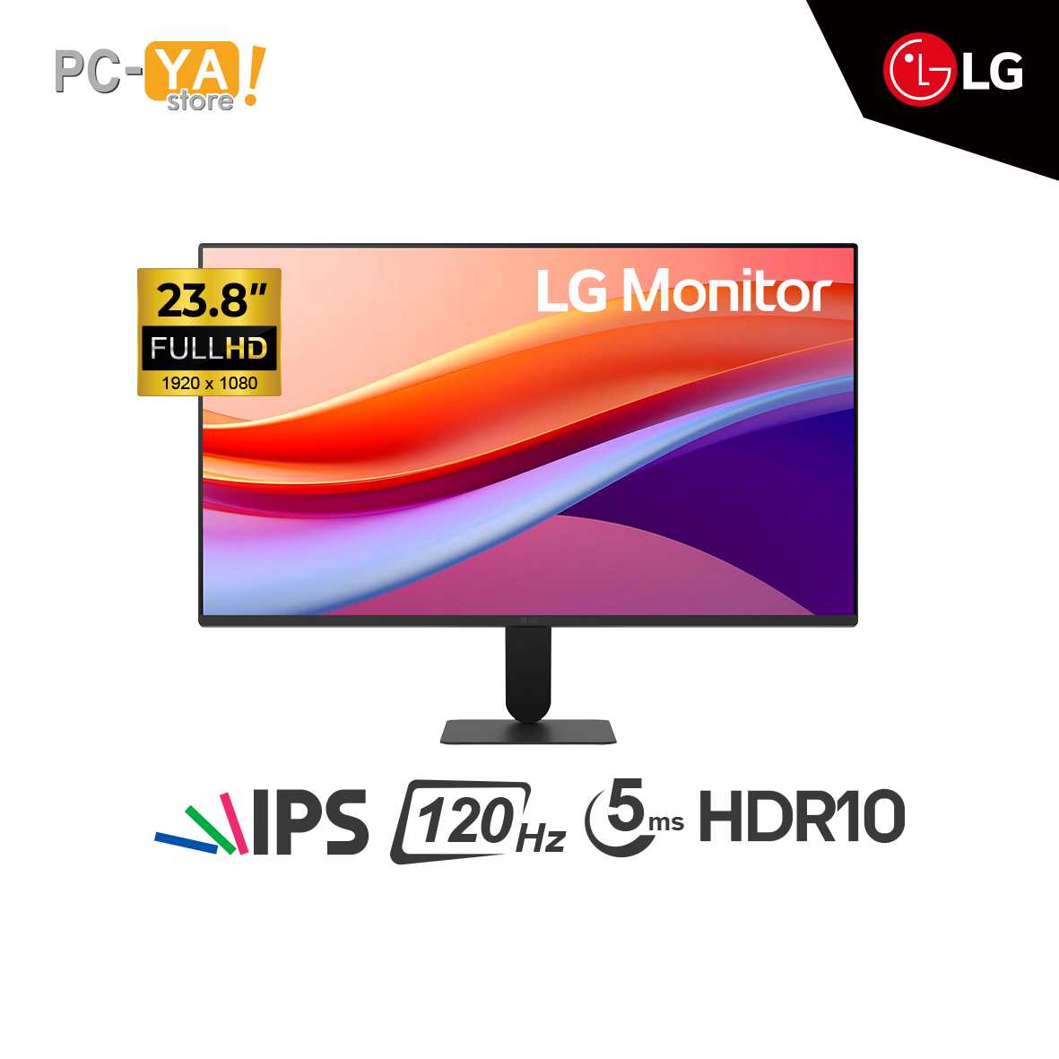 24U411A-B MONITOR LG 24U411A-B 120HZ/ 5MS/ IPS/ FHD/ VGA/ HDMI/ HDR10/ 23.8 - Imagen 1
