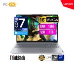 LAPTOP LENOVO THINKBOOK 16 G8 IAL ULTRA 7 255H 16GB DDR5 5600  1TB M.2  16" WUXGA FHD  Integrated Intel Graphis  WINDOWS 11 PRO  EMPRESARIAL