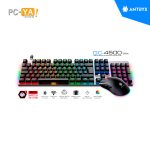 KIT ANTRYX GC-4500 TRIX TECLADO Y MOUSE INALAMBRICO MECANICO RGB WIRELESS 2.4G  BLUETOOTH V5.0  CABLE USB, SWITCH RED