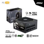 FUENTE DE PODER MSI MAG A1200PLS PCIE5 1200W 80 PLUS Platinum Modular Formato ATX.3.1