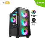 CASE HALION RAGNAROK 324 550W FAN X 4 RGB VIDRIO TEMPLADO MALLA MID TOWER ATX