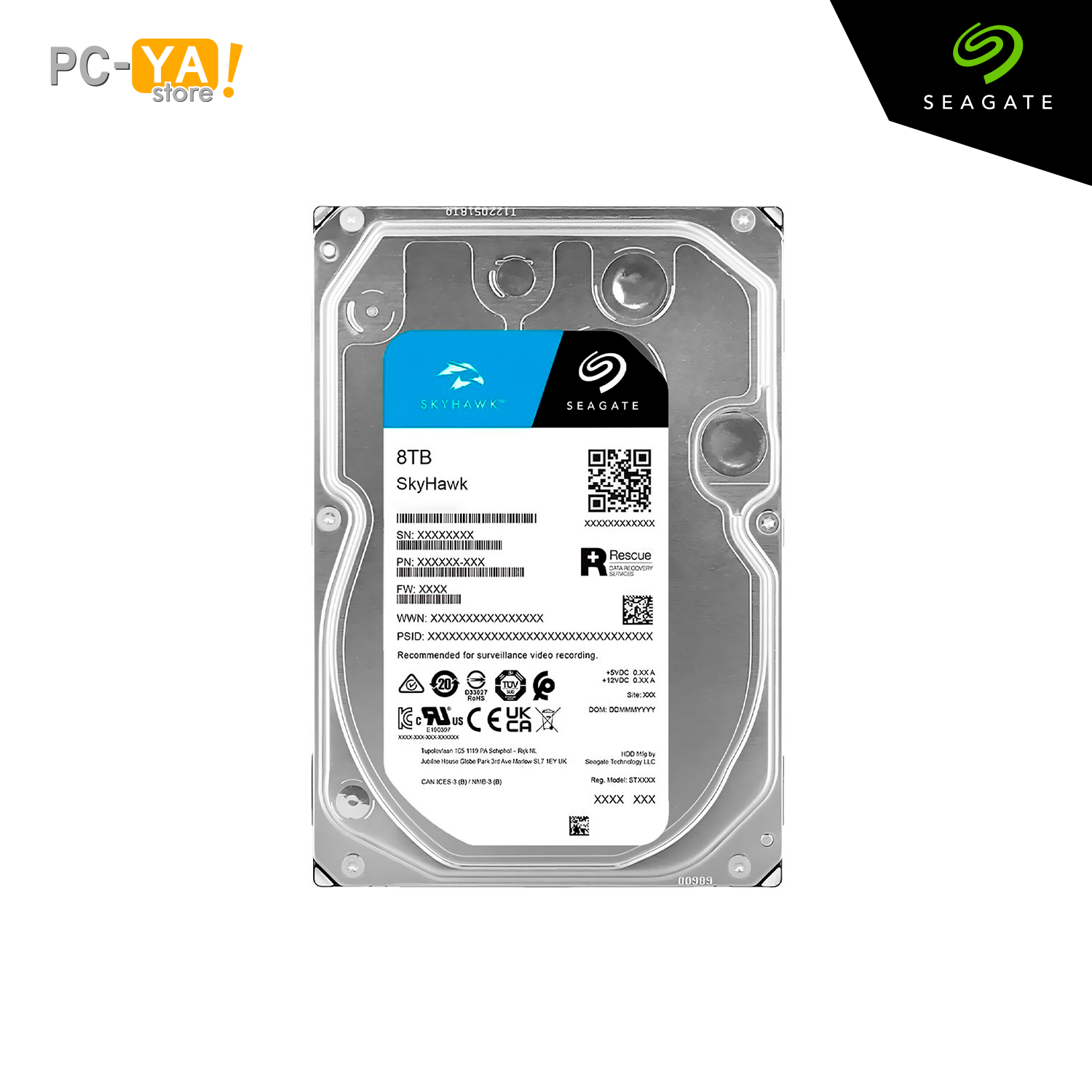 ST8000VE001 DISCO DURO SEAGATE SKYHAWK AI 8TB ST8000VE001 3.5" SATA 7200 RPM - Imagen 1
